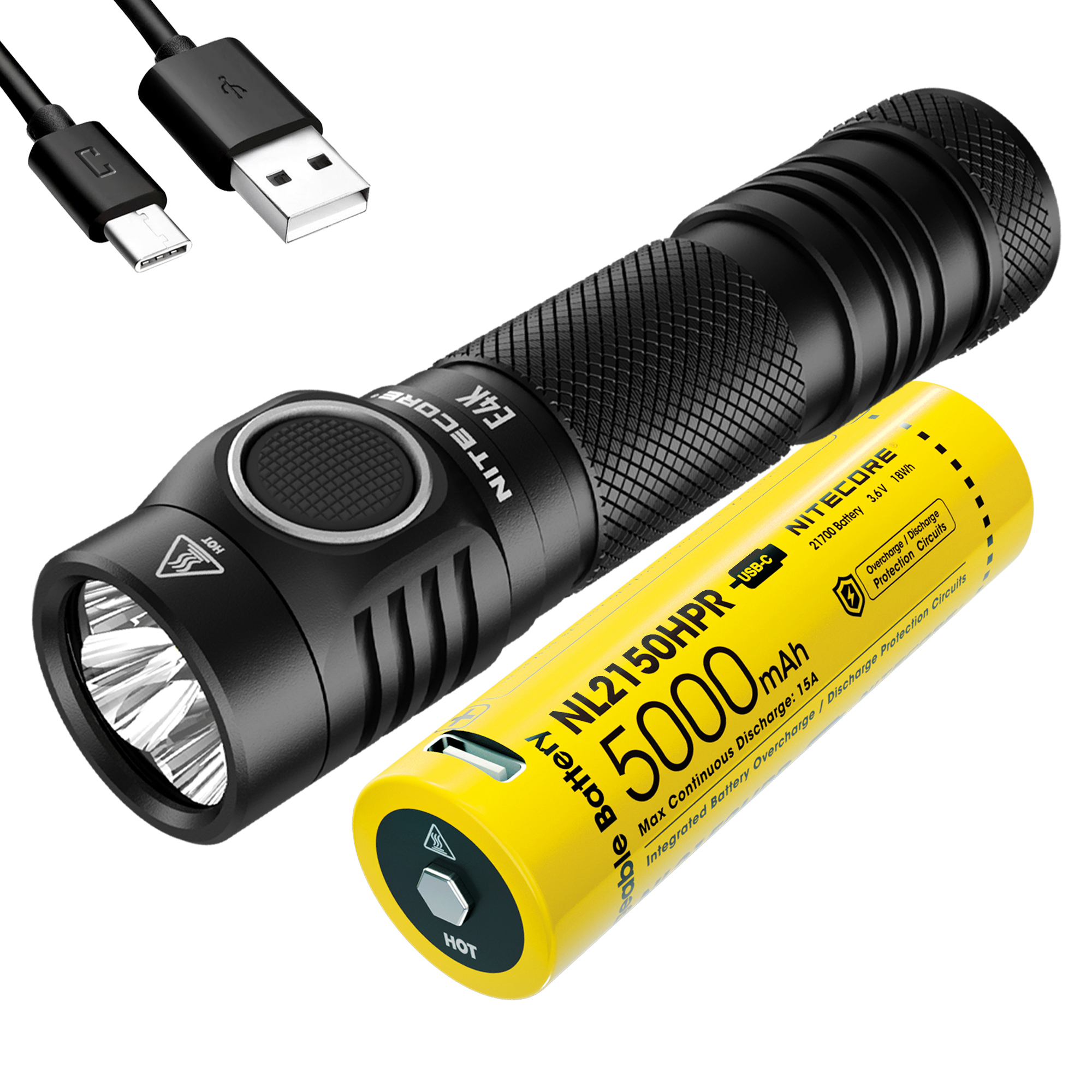 NITECORE E4K 4400 Lumen EDC Flashlight with Battery | eBay
